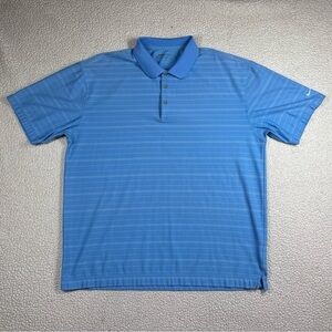 Nike Golf Nike Fit Dry Men’s Size XL 256650-421 Blue/White Striped Outdoor Polo